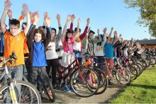 Ziel der Aktion BikeLine ist die Motivation der SchülerInnen mit dem Rad zur Schule zu fahren.