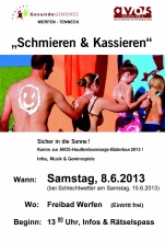 Plakat Schmieren & Kassieren, 2013 (c by GGWT) Schmieren & Kassieren im Freibad Werfen