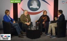 Am 8. Jänner 2015 drehte sich beim RTS-Thementalk alles um das Thema Kindergesundheit. Im Bild (v.l.n.r.), Mag. Angelika Bukovski, Dr. Ernst Wenger, Sabine Stadler und Moderator Georg Pollak