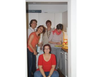 Fröhliche Workshop-Teilnehmerinnen