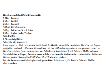 Rezept Gemüsestrudel mit Schnittlauchsosse