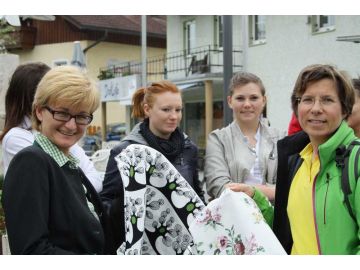 Die selbstgenähten Stofftaschen
